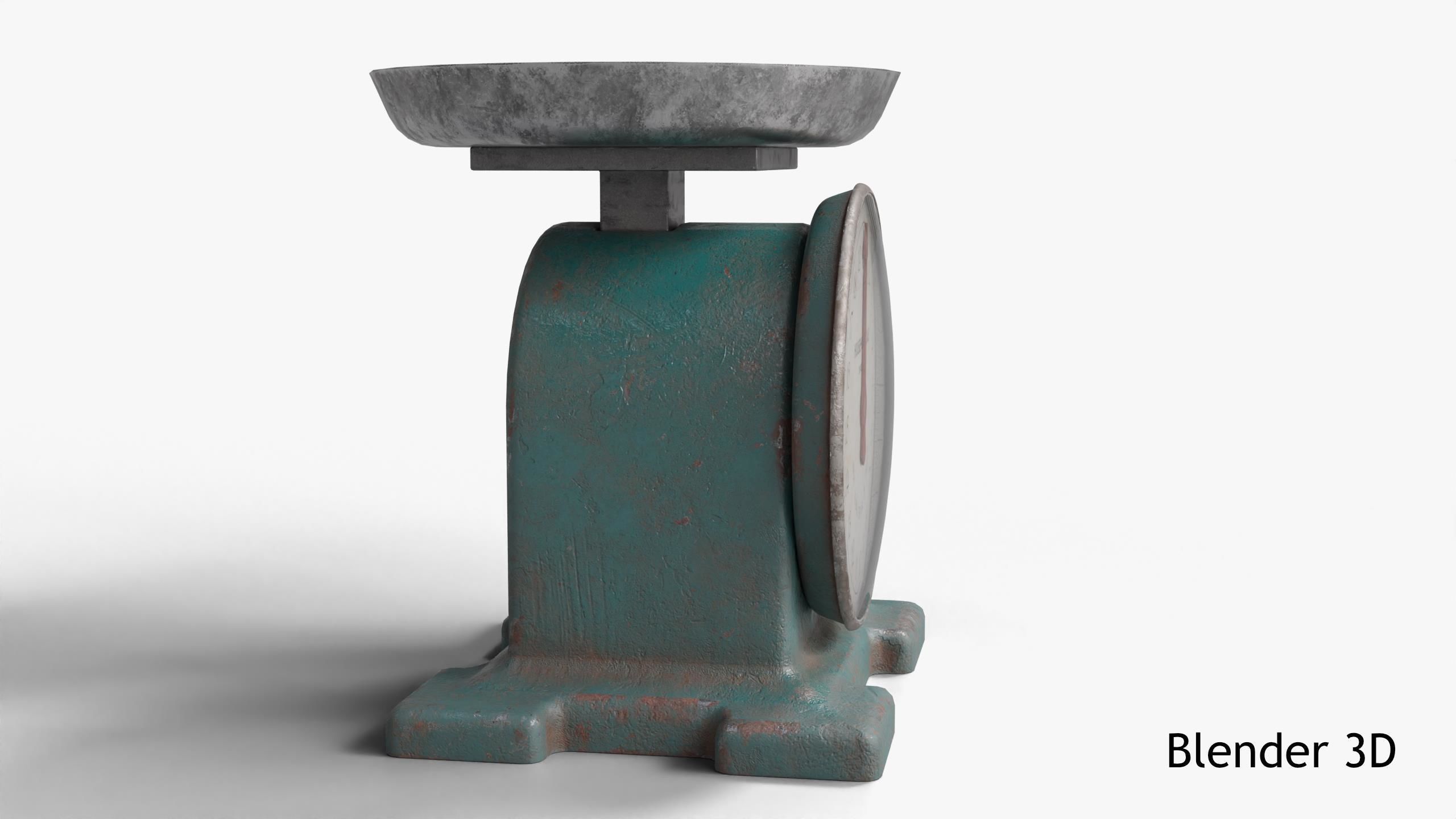 Vintage Kitchen Scale Low-poly 3D model_18