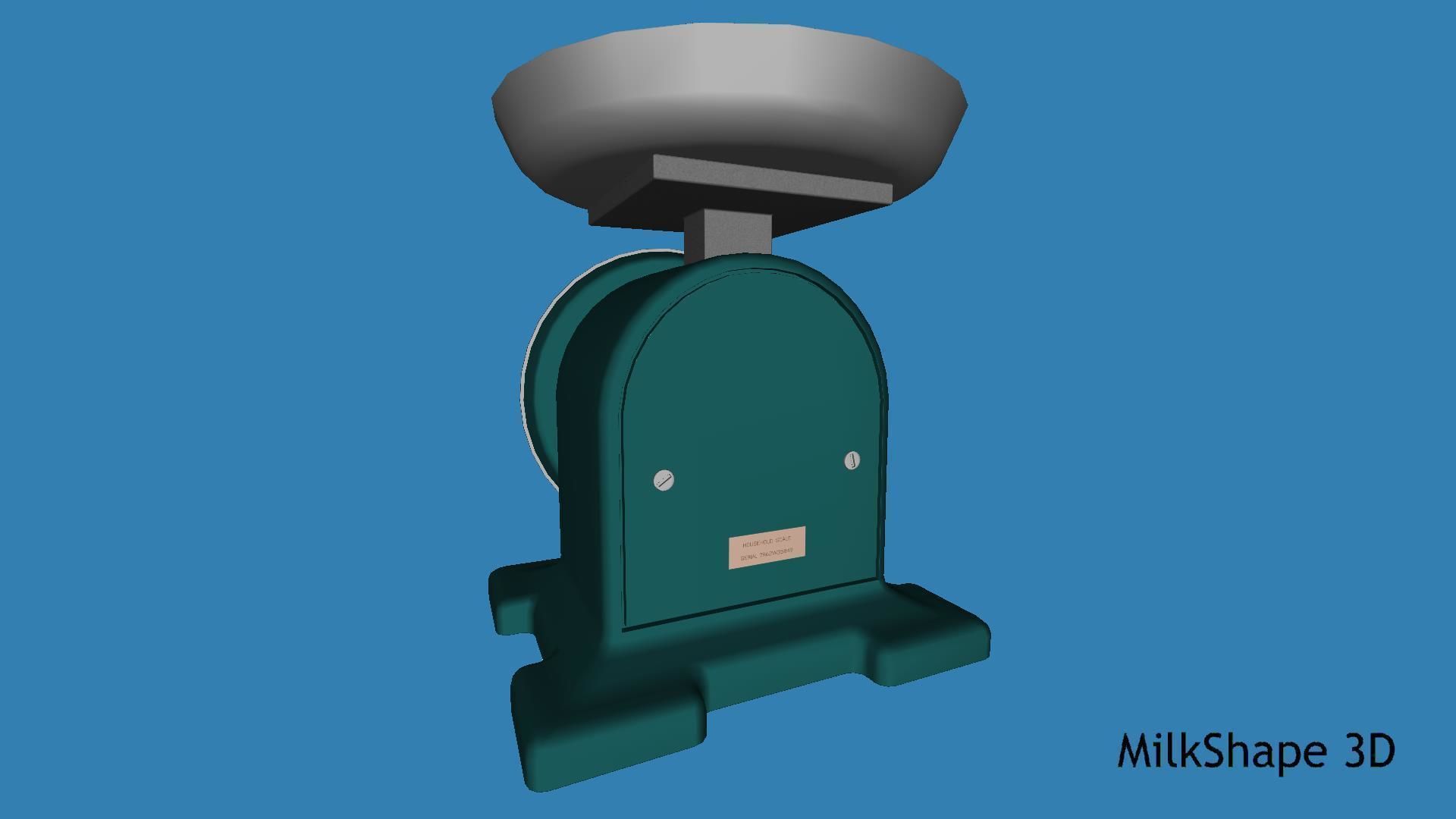 Vintage Kitchen Scale Low-poly 3D model_33