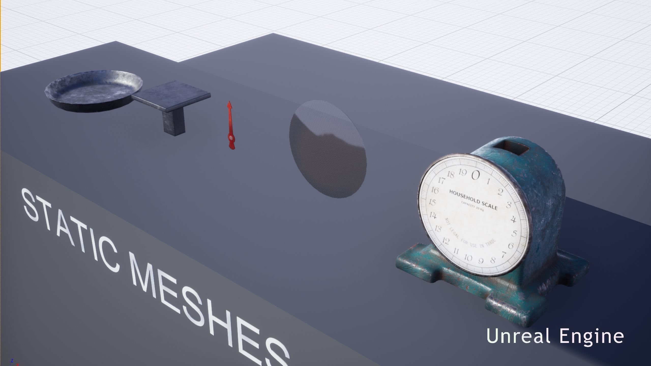 Vintage Kitchen Scale Low-poly 3D model_30