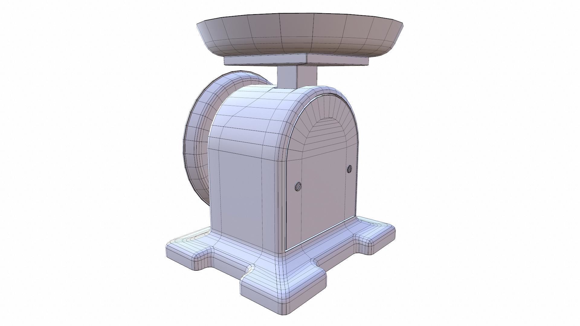 Vintage Kitchen Scale Low-poly 3D model_39