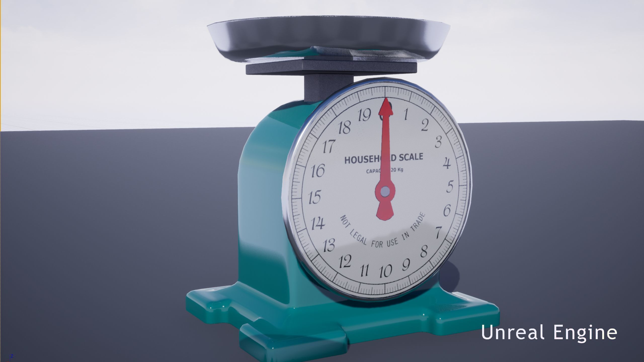 Vintage Kitchen Scale Low-poly 3D model_23