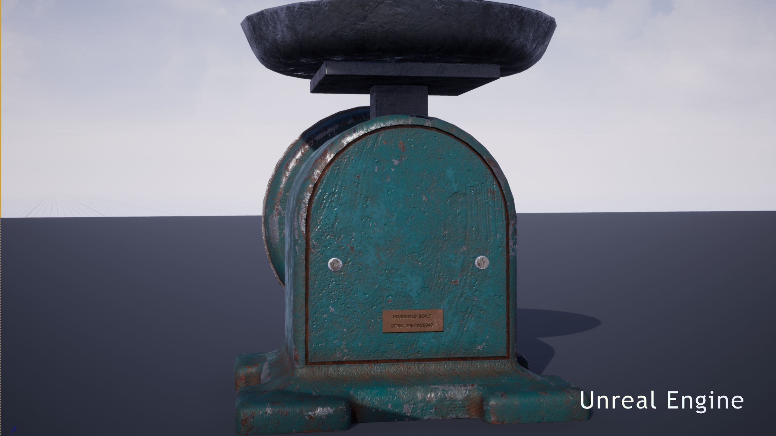 Vintage Kitchen Scale Low-poly 3D model_26