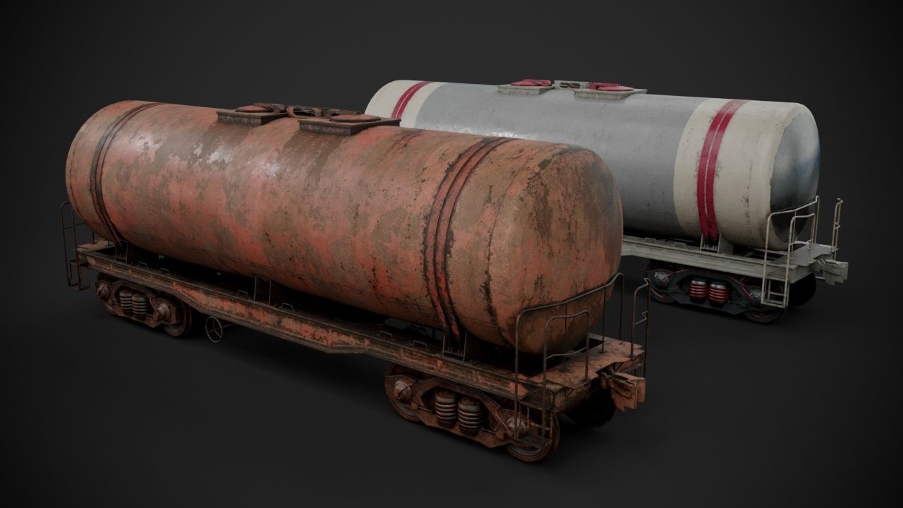 Rail tank car 3D model_2