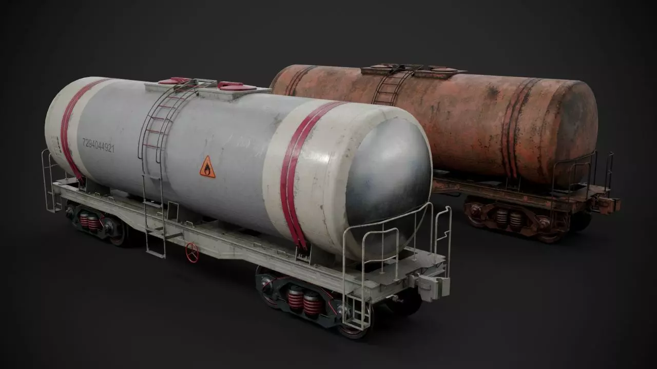 Rail tank car 3D model_0