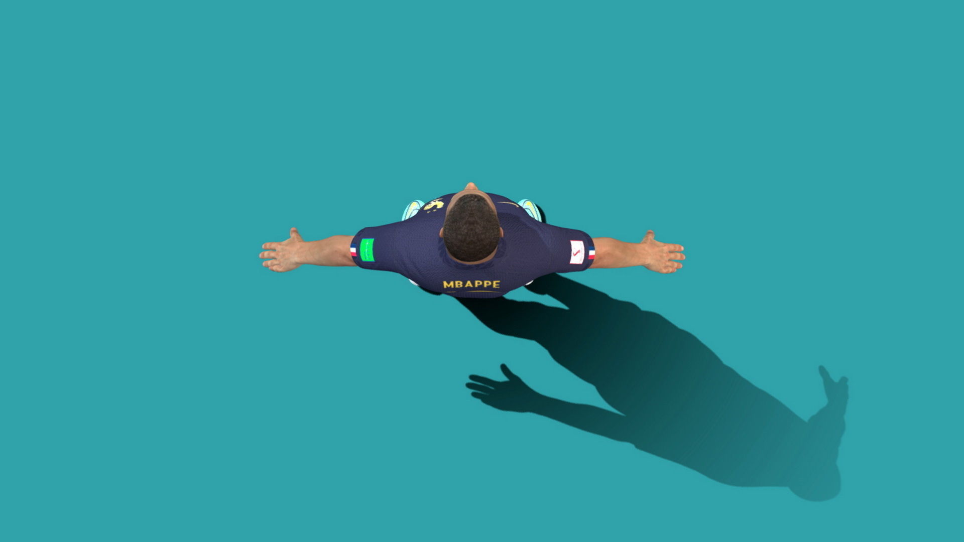 3D Rigged Kylian Mbappe France Worldcup 2022 3D model_7