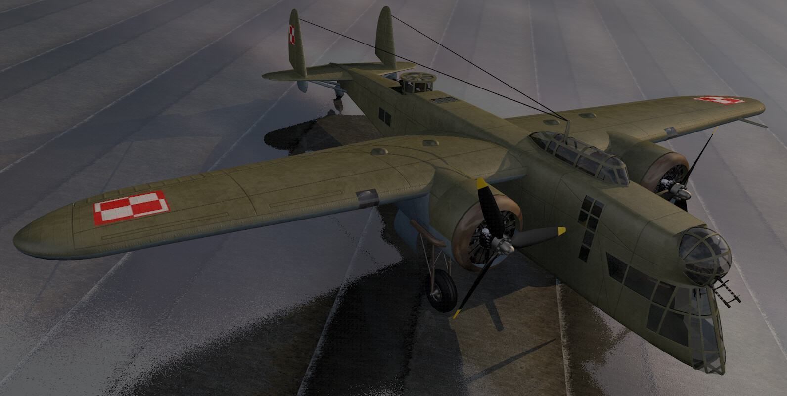 PZL P-30 Zubr - LWS-6 Bison 3D model_5