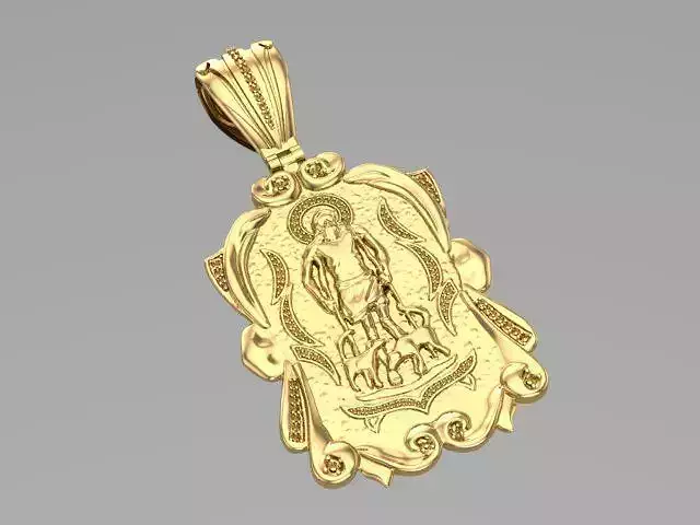 Big San Lazaro Pendant Gold  3D print model
