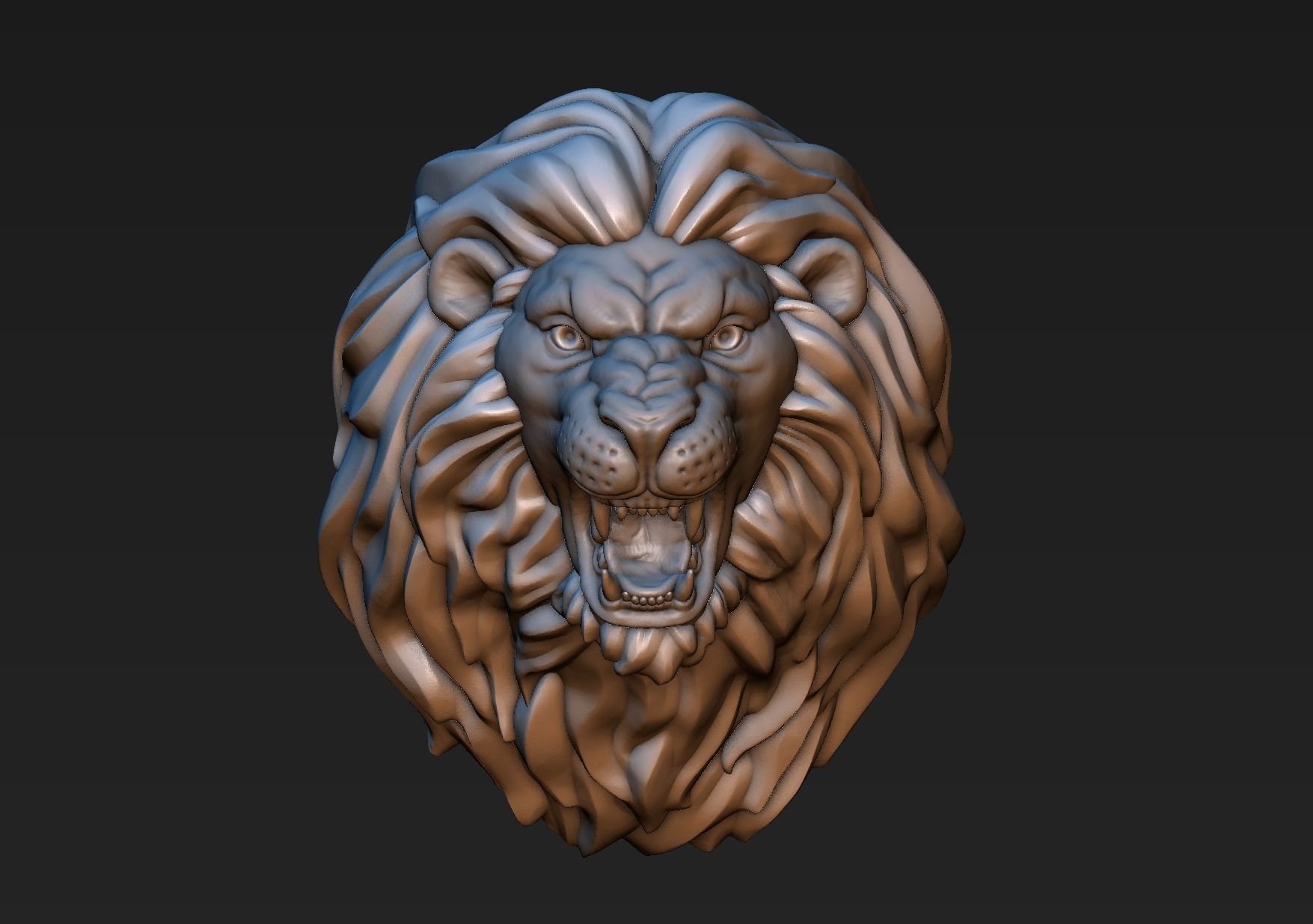Lion Head 3D print model_2