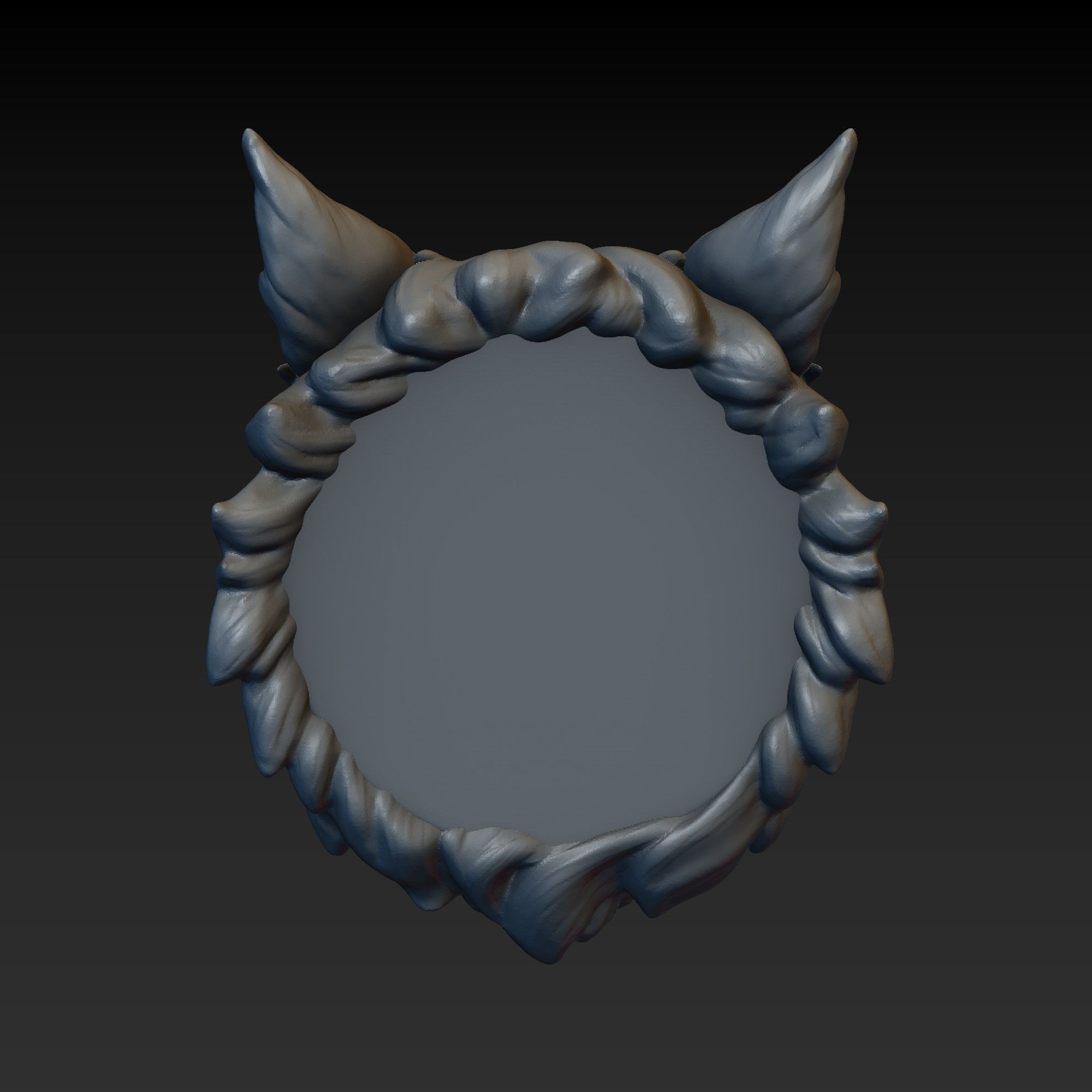 Wolf head 3D print model_9