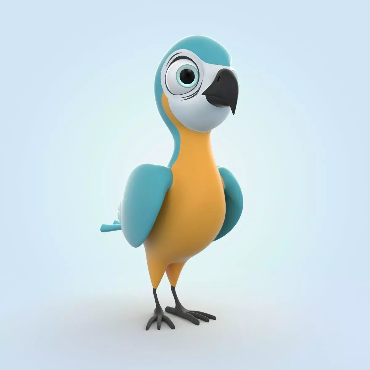 Macaw bird 3D model_0