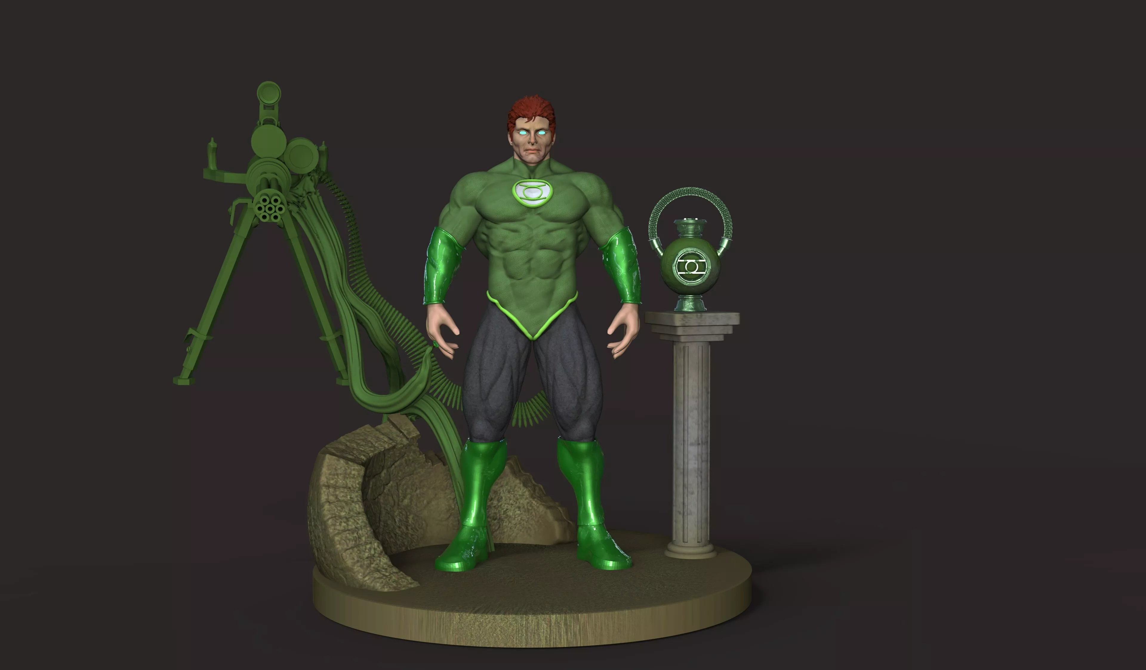 Fanart HAL JORDAN - GREEN LANTERN - Statue 3D print model 3D print model