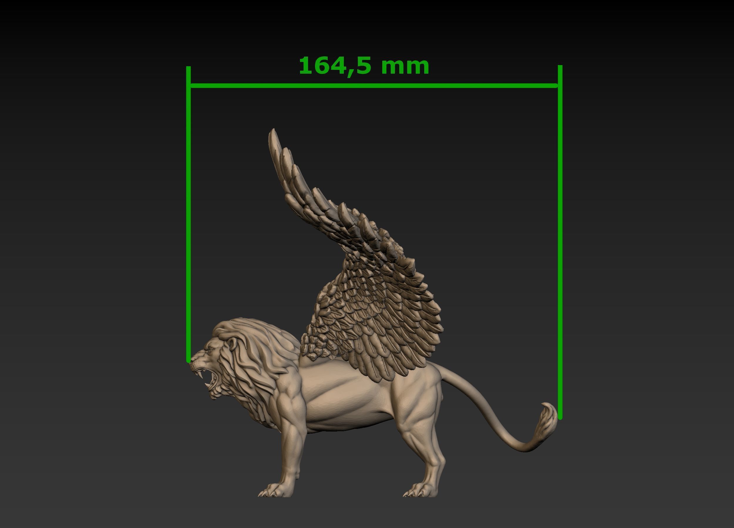 Winged Lion 3D print model_26
