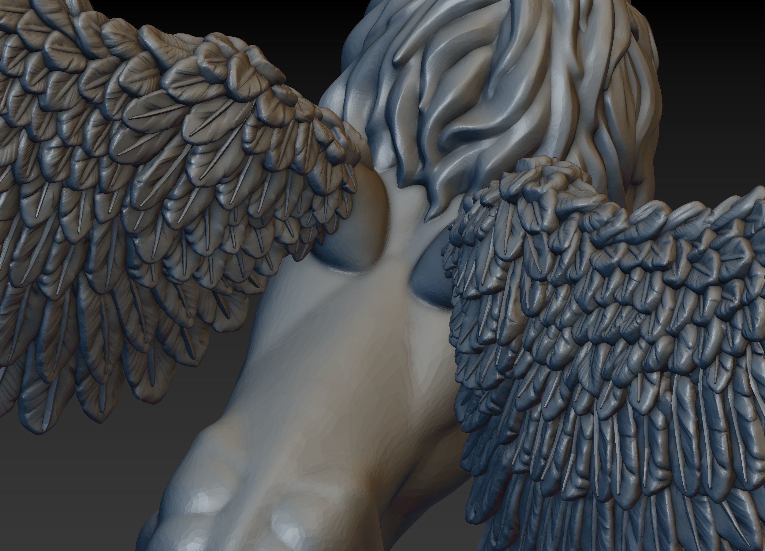 Winged Lion 3D print model_16