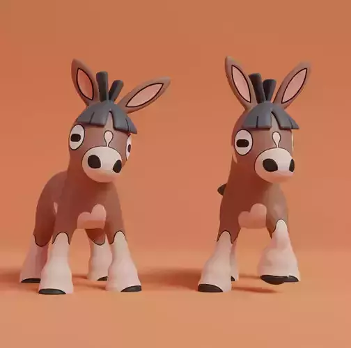 Pokemon - Mudbray with 2 poses 3D print model
