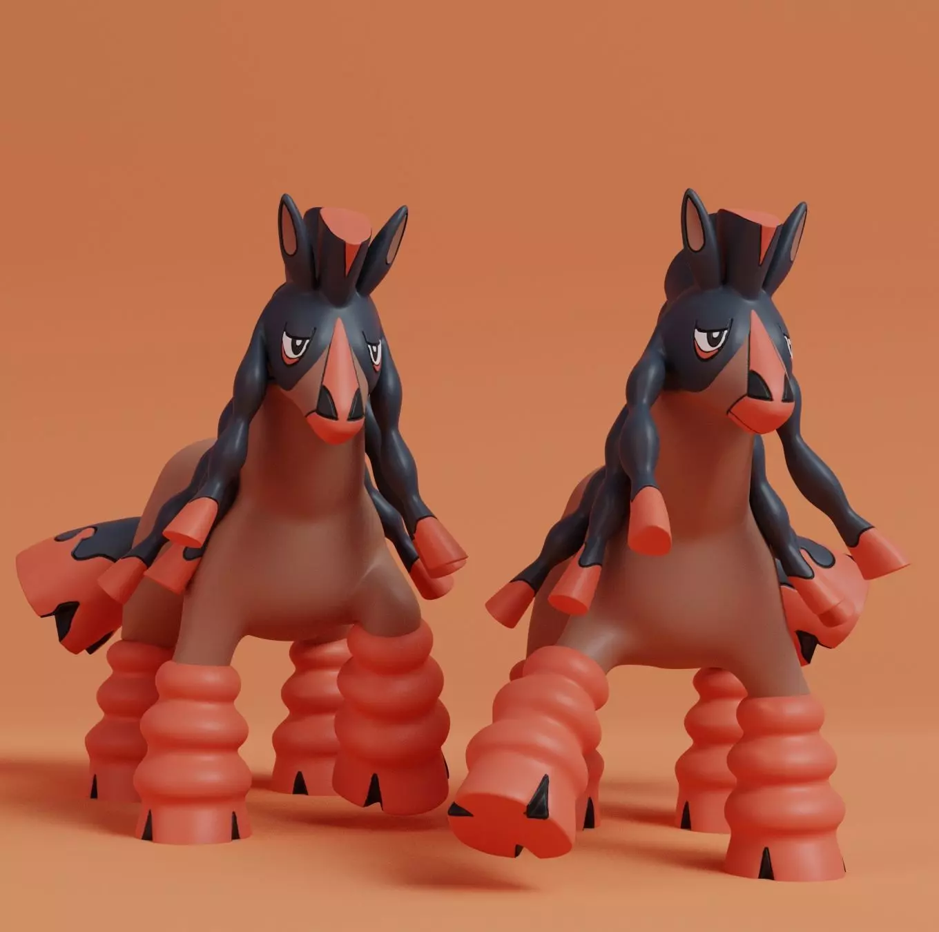 Pokemon - Mudsdale with 2 poses 3D print model_0