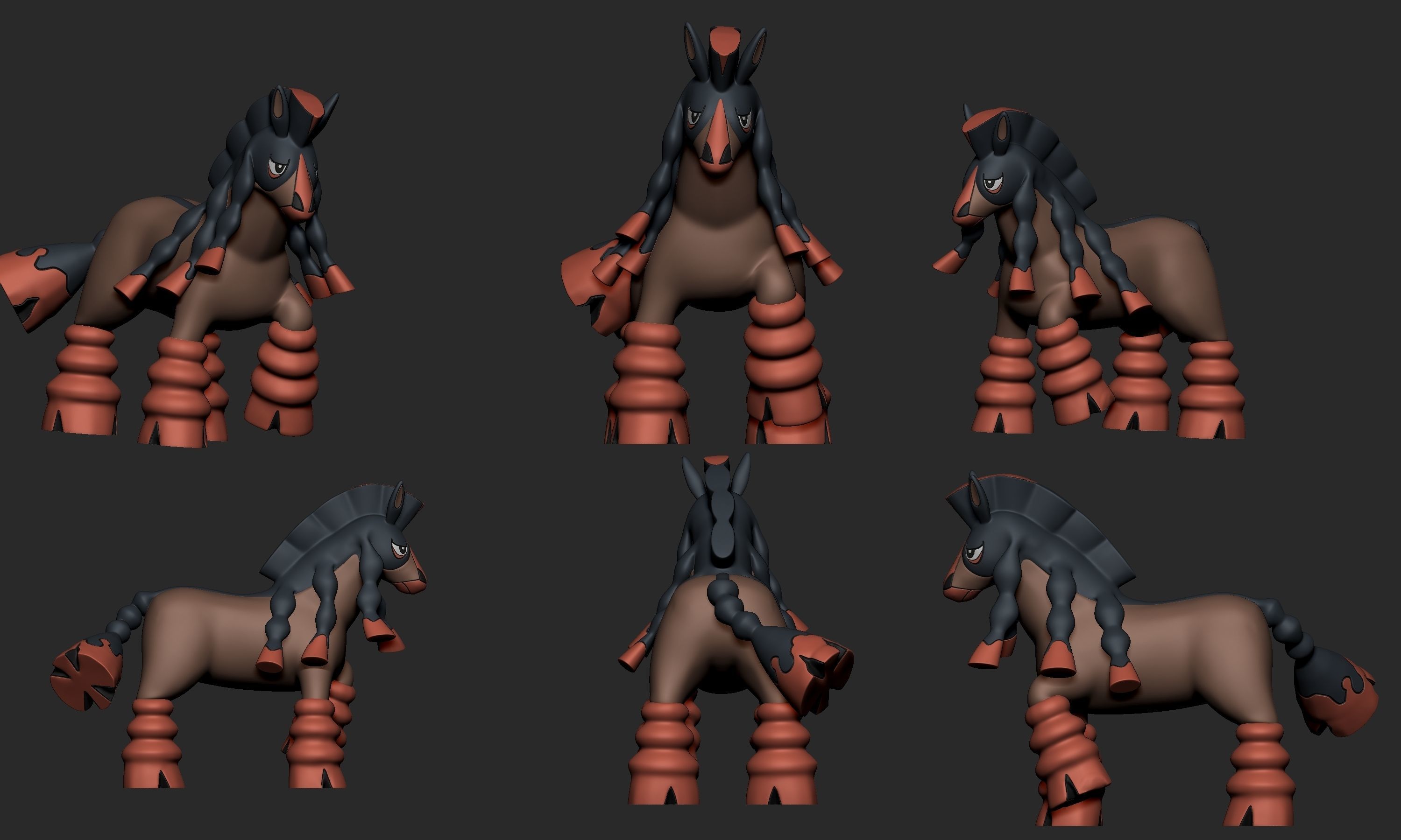Pokemon - Mudsdale with 2 poses 3D print model_2