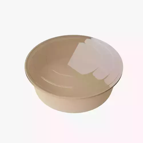 Round Meal prep Container 2 Low-poly 3D model