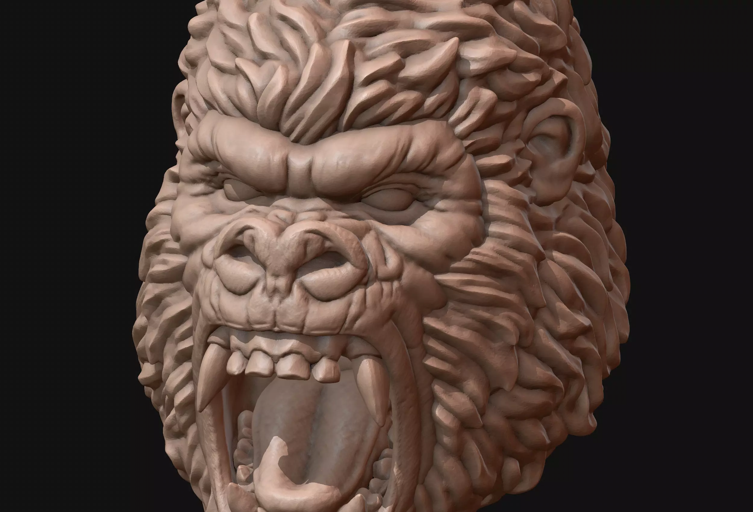 Gorilla Head 3D print model
