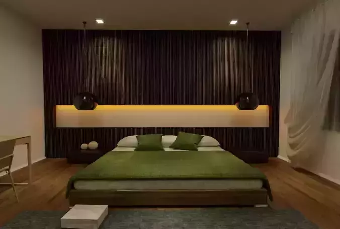 BED ROOM Free low-poly 3D model