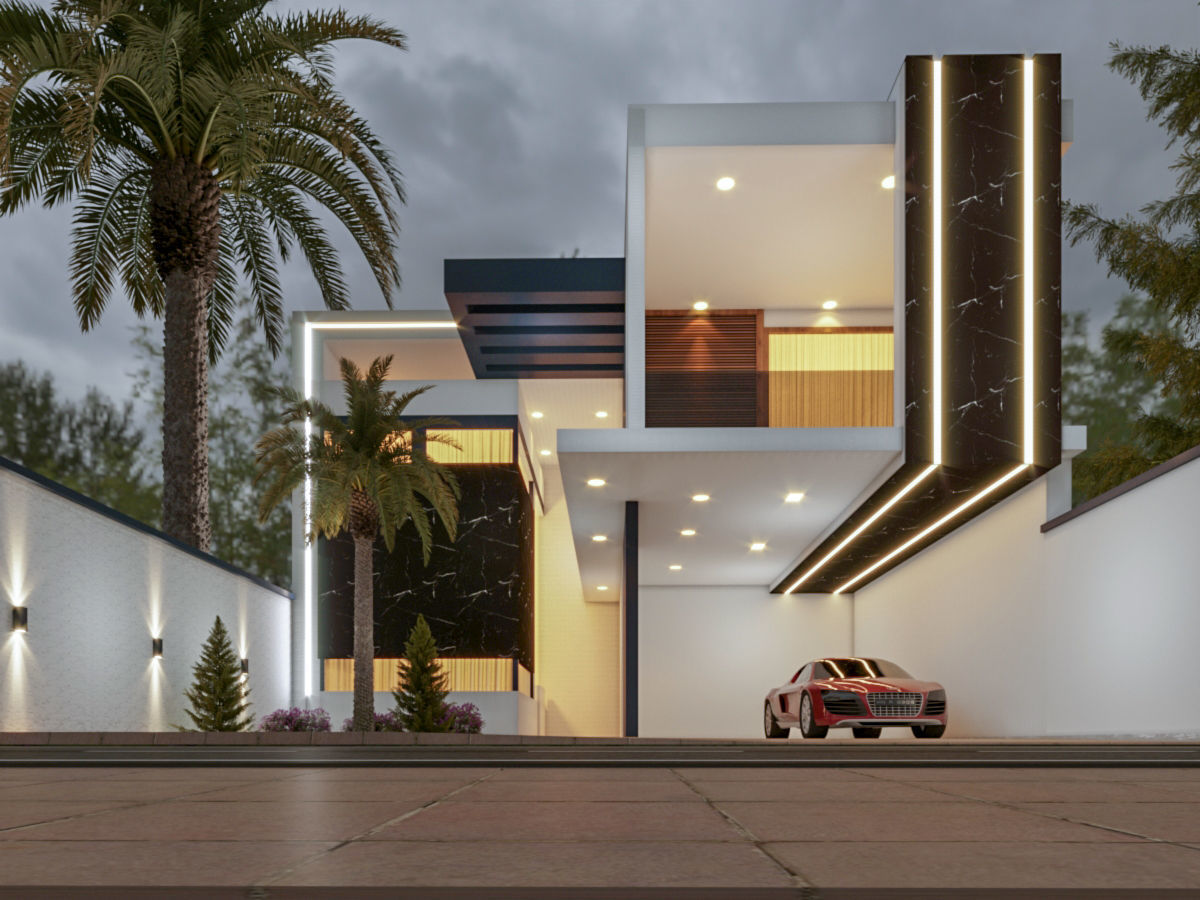 Exterior house 3D model Free 3D model_1