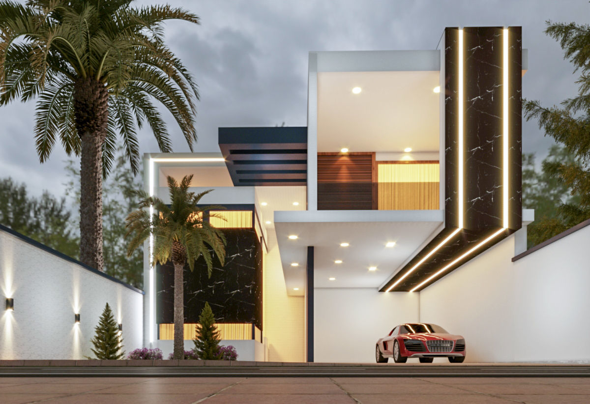 Exterior house 3D model Free 3D model_2