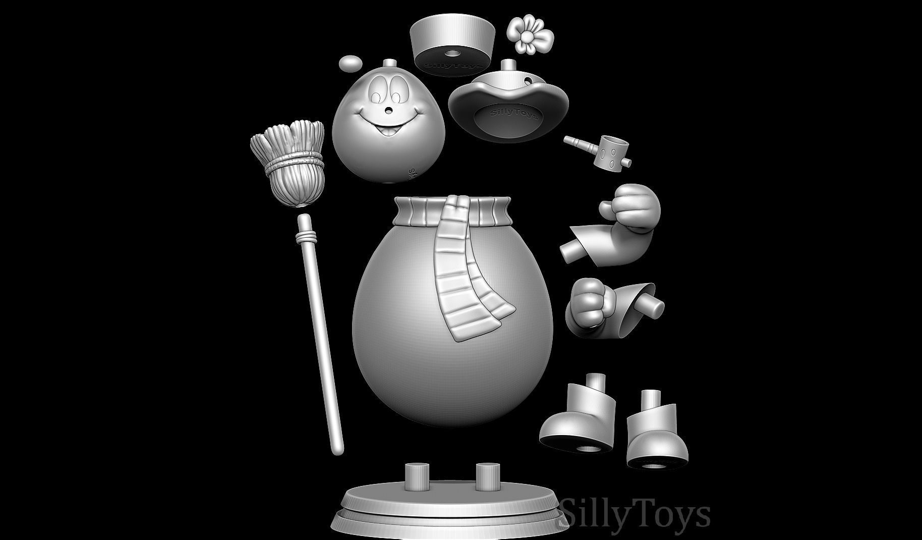 Frosty the Snowman  3D print model_5