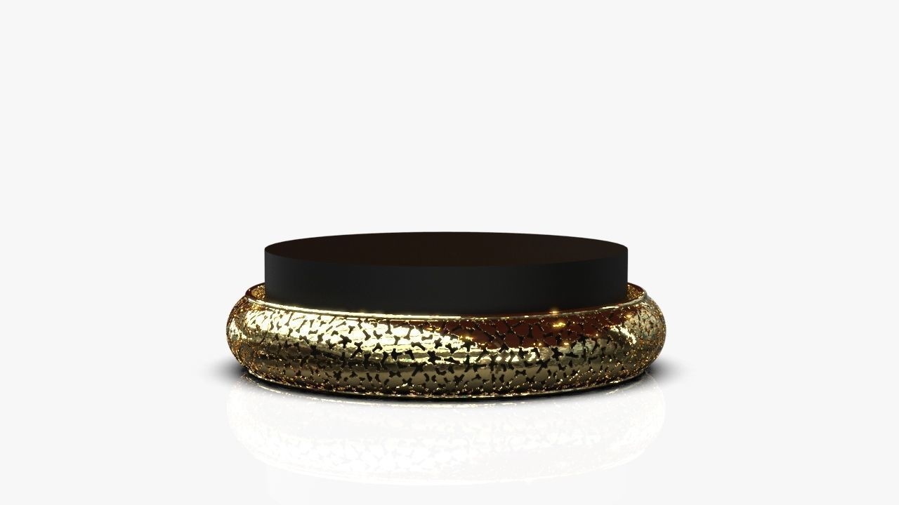 Bangle gold jar 3D print model_2