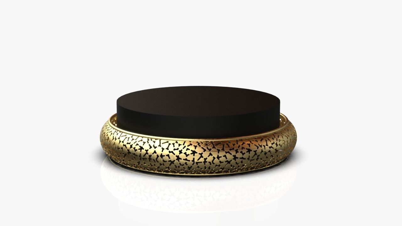 Bangle gold jar 3D print model_7