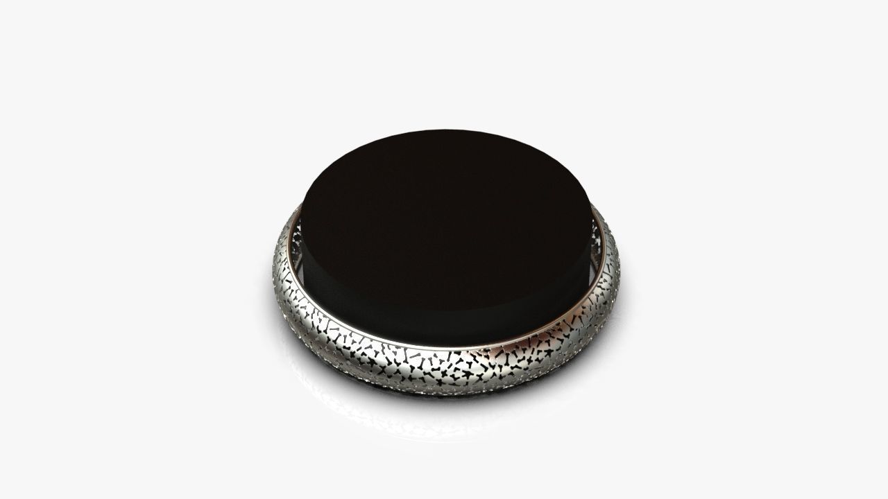 Bangle gold jar 3D print model_10