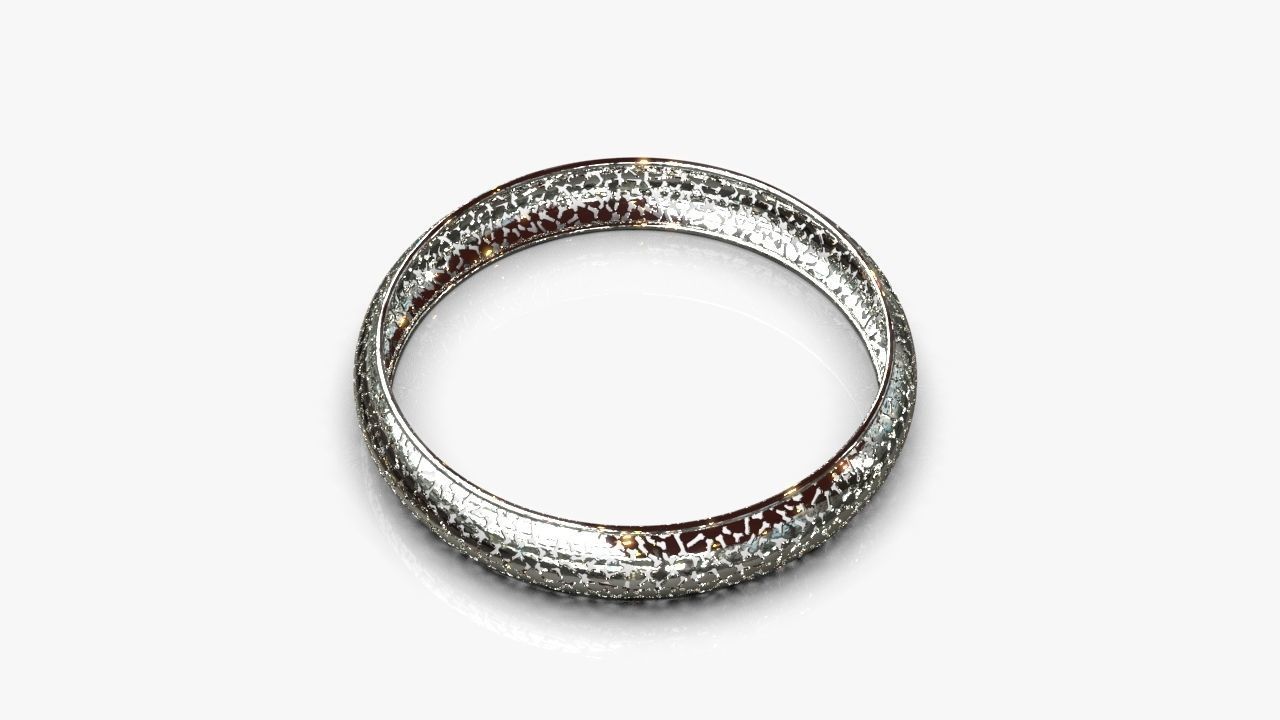 Bangle gold jar 3D print model_5