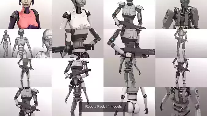Robots Pack 3D Model Collection