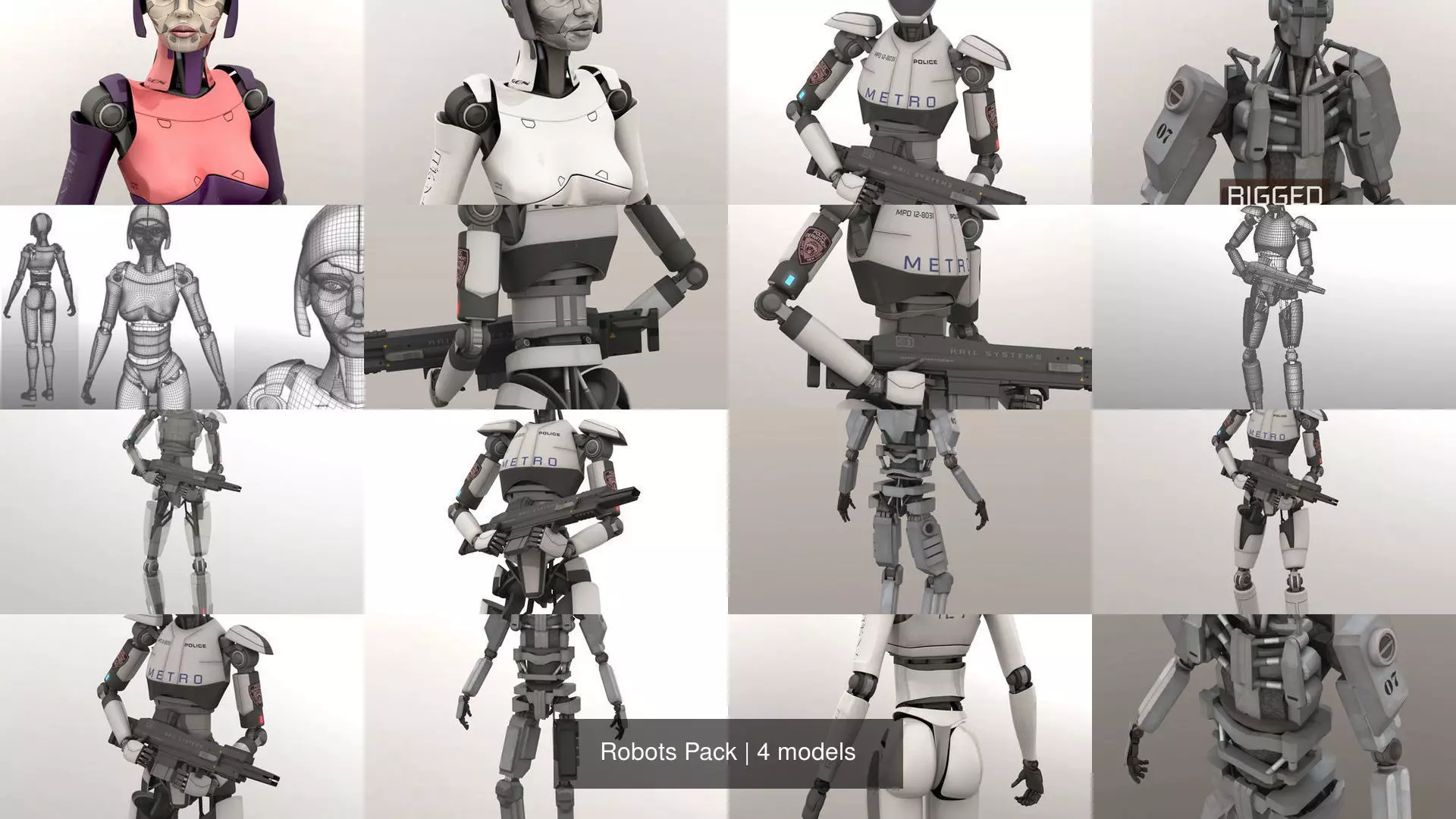 Robots Pack 3D Model Collection_0