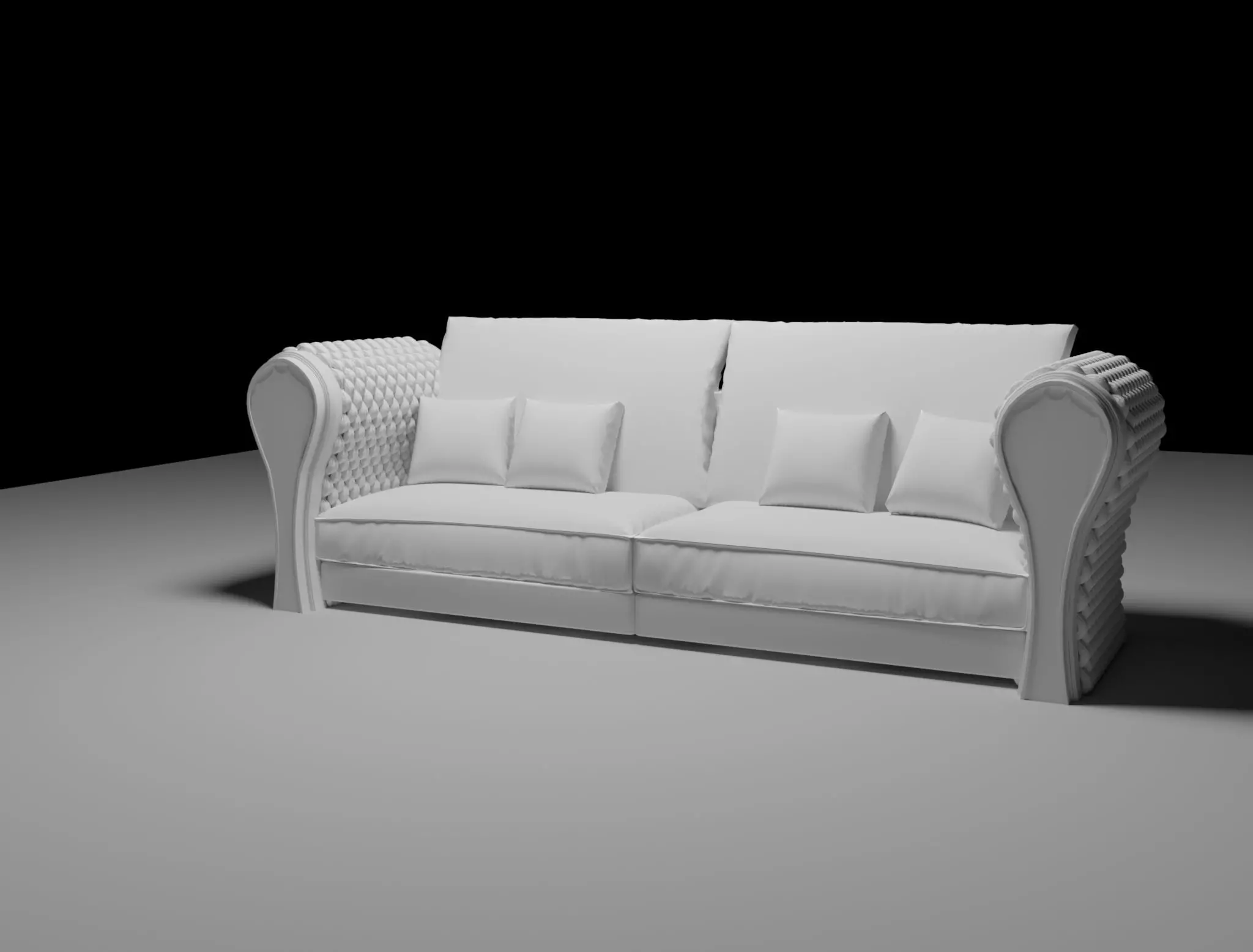 Sofa 3D model wicker - wicker Free 3D model