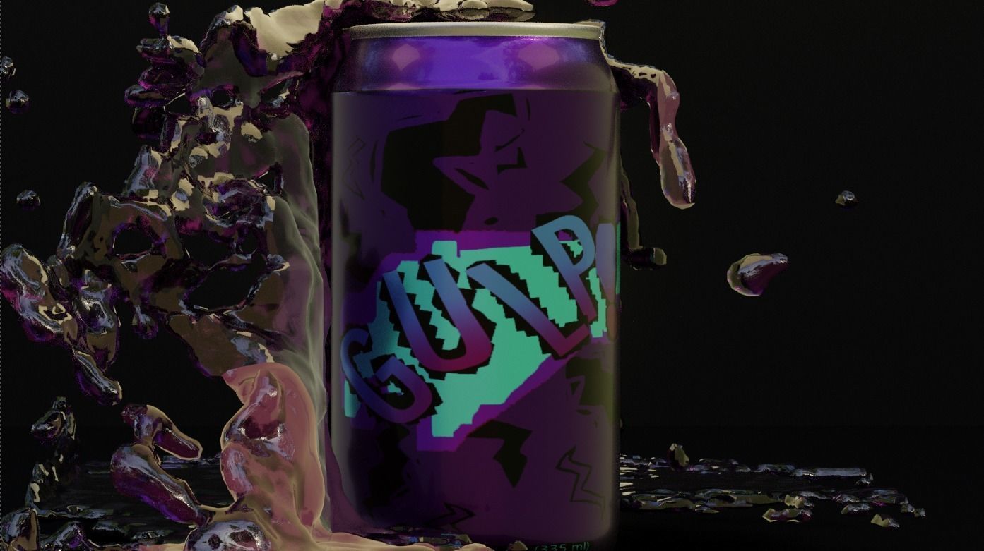Can for energy drink 3D model_1