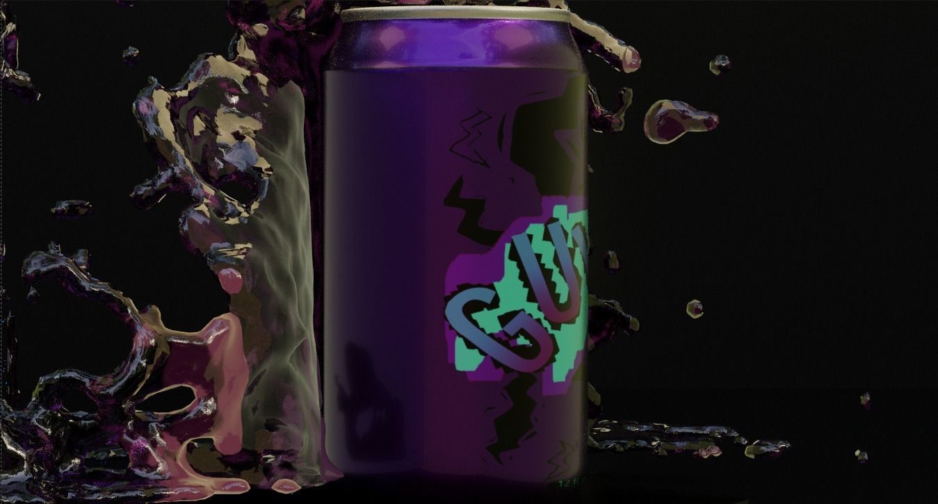 Can for energy drink 3D model_2