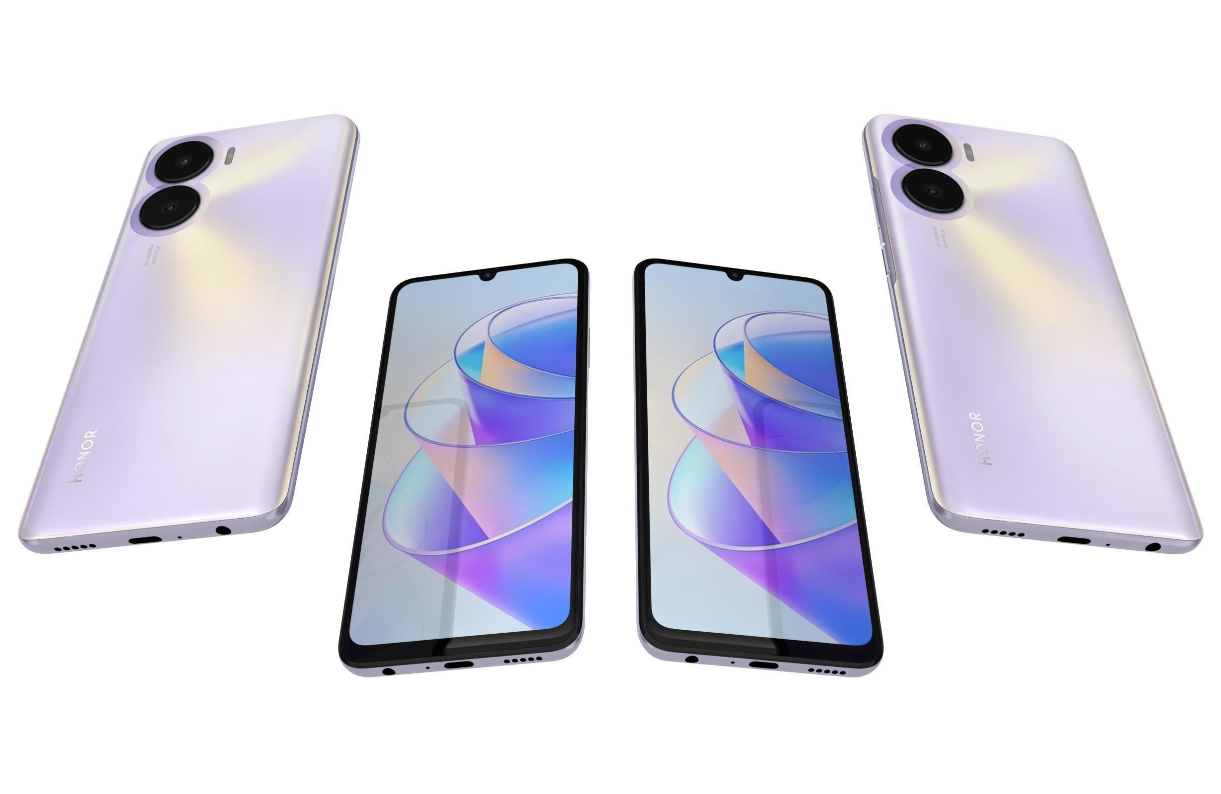 Honor Play 40 Plus Purple 3D model_4