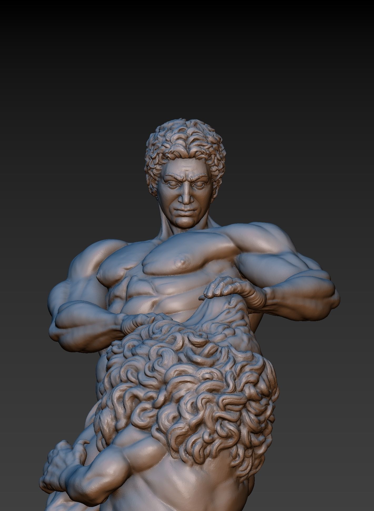 Samson and lion 3D print model_15