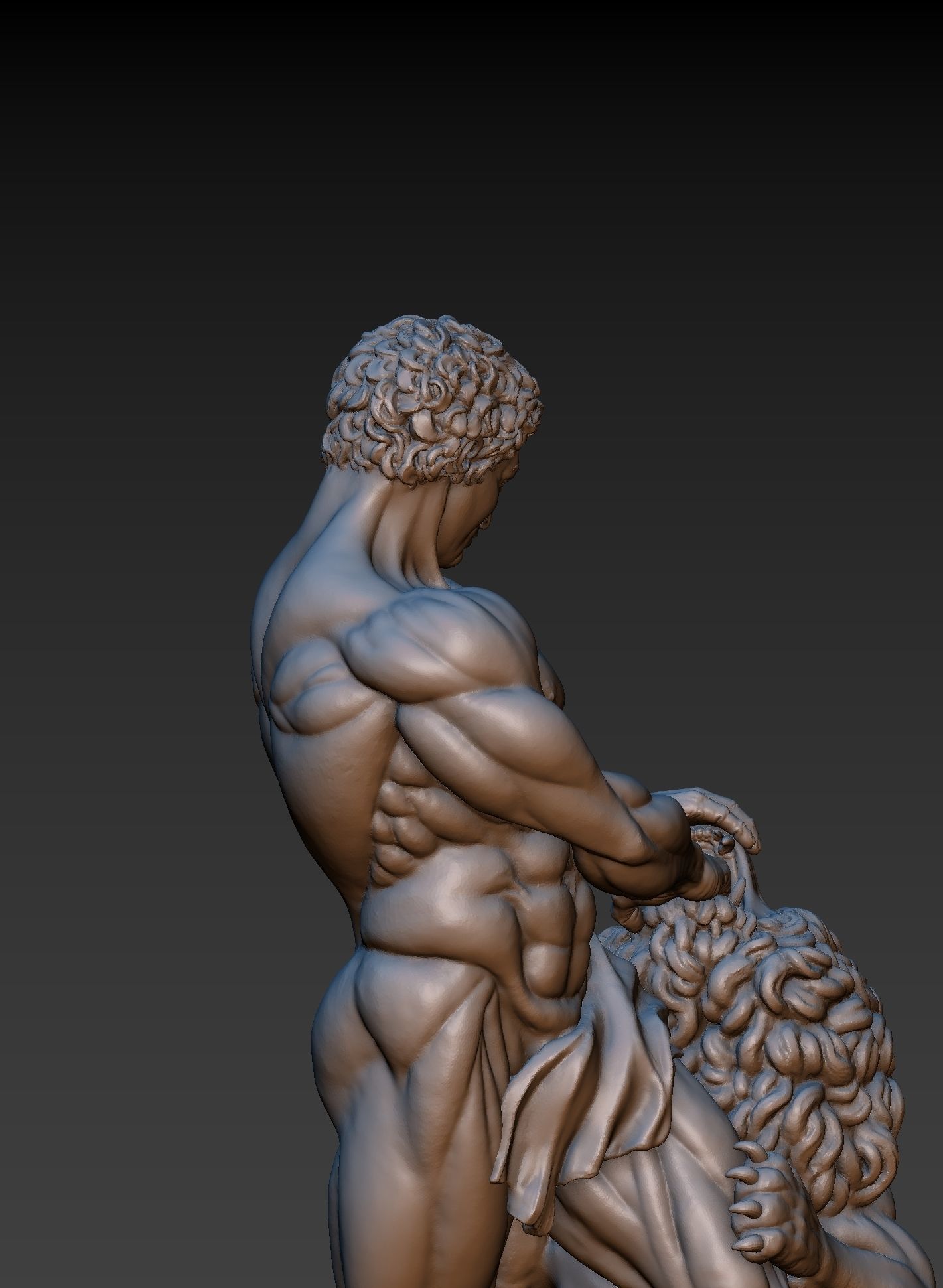 Samson and lion 3D print model_16