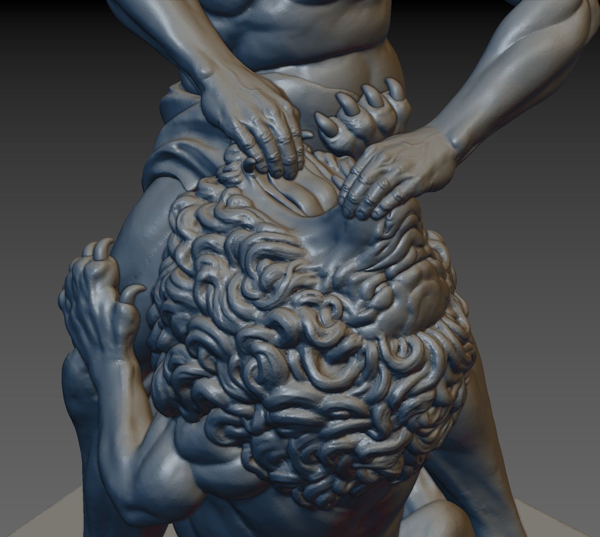 Samson and lion 3D print model_13