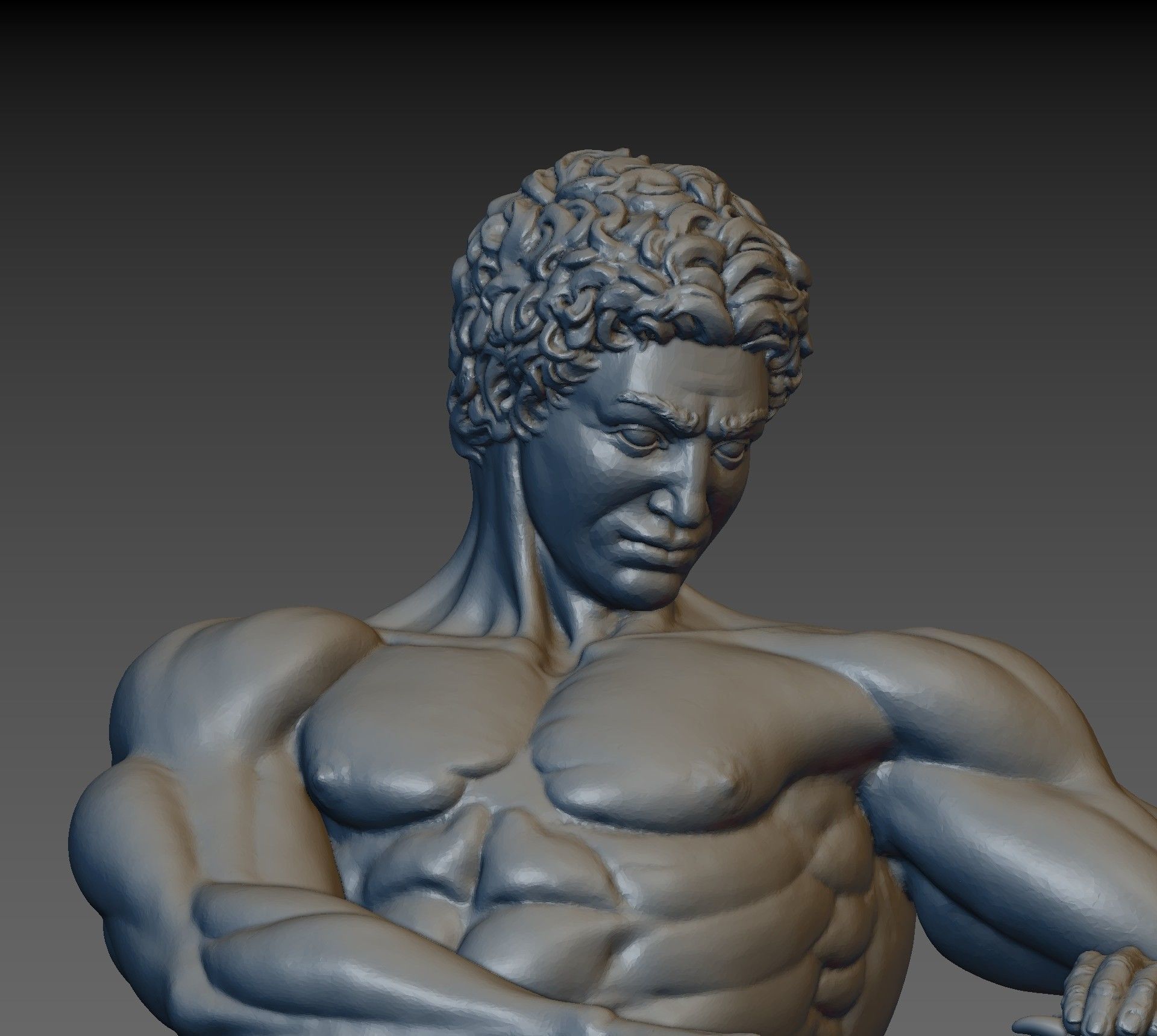 Samson and lion 3D print model_11