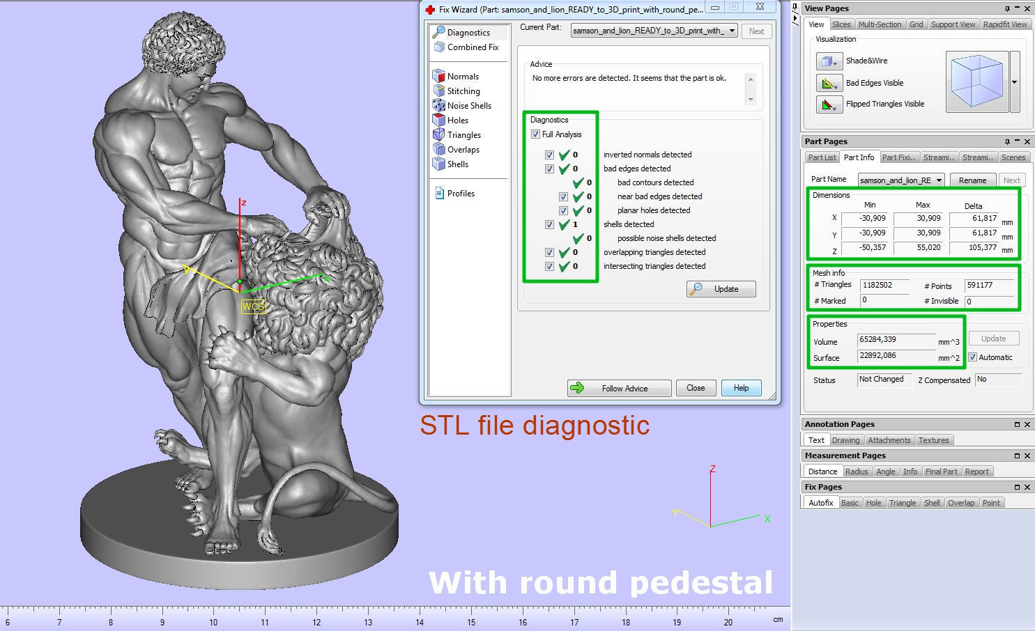 Samson and lion 3D print model_21
