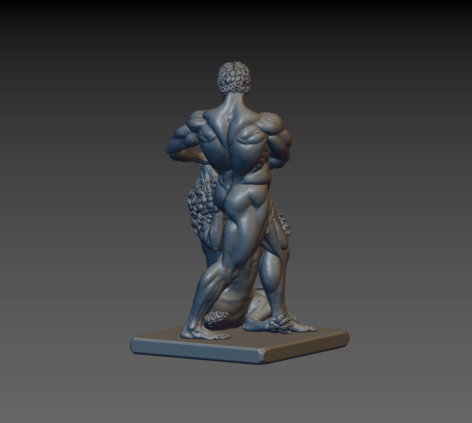 Samson and lion 3D print model_6