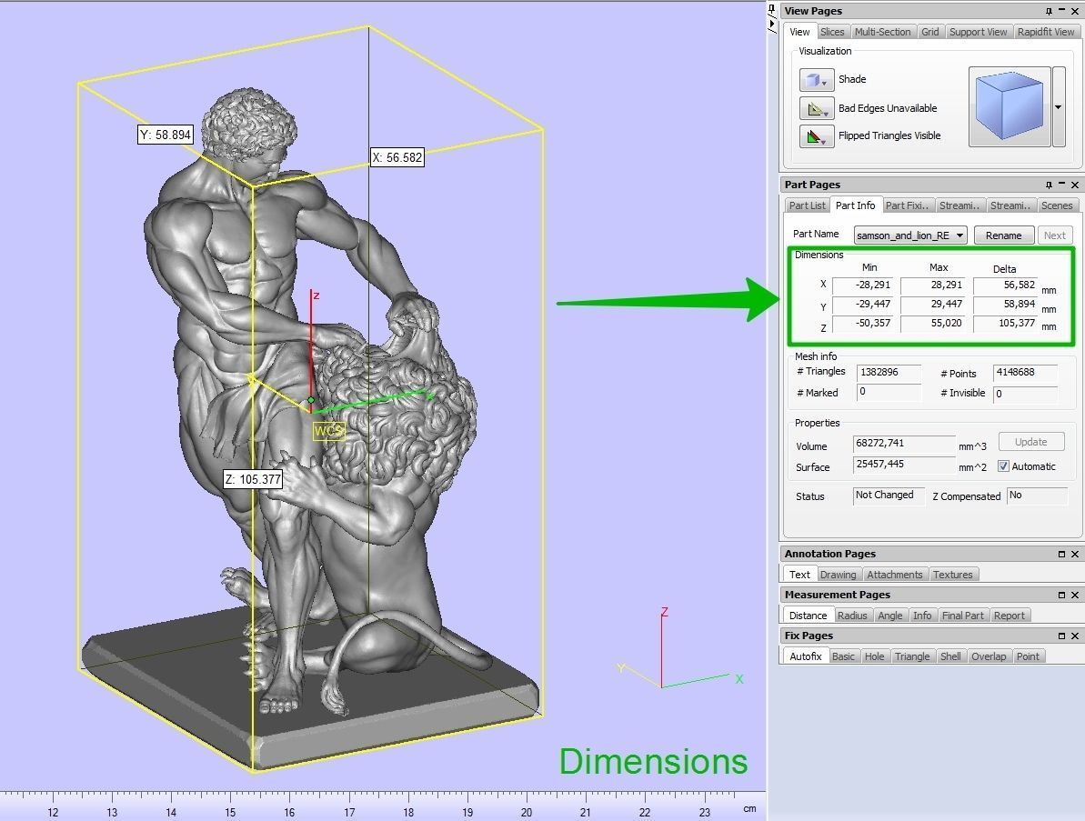 Samson and lion 3D print model_24