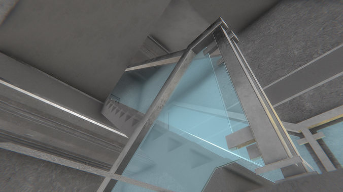 Parking Garage Low-poly 3D model 7