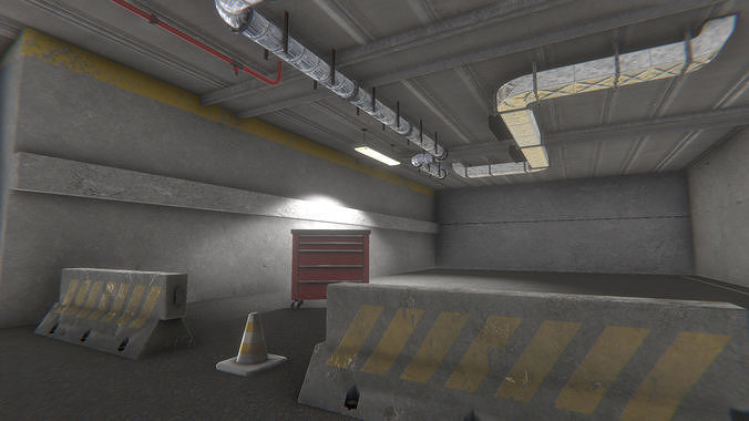 Parking Garage Low-poly 3D model 5