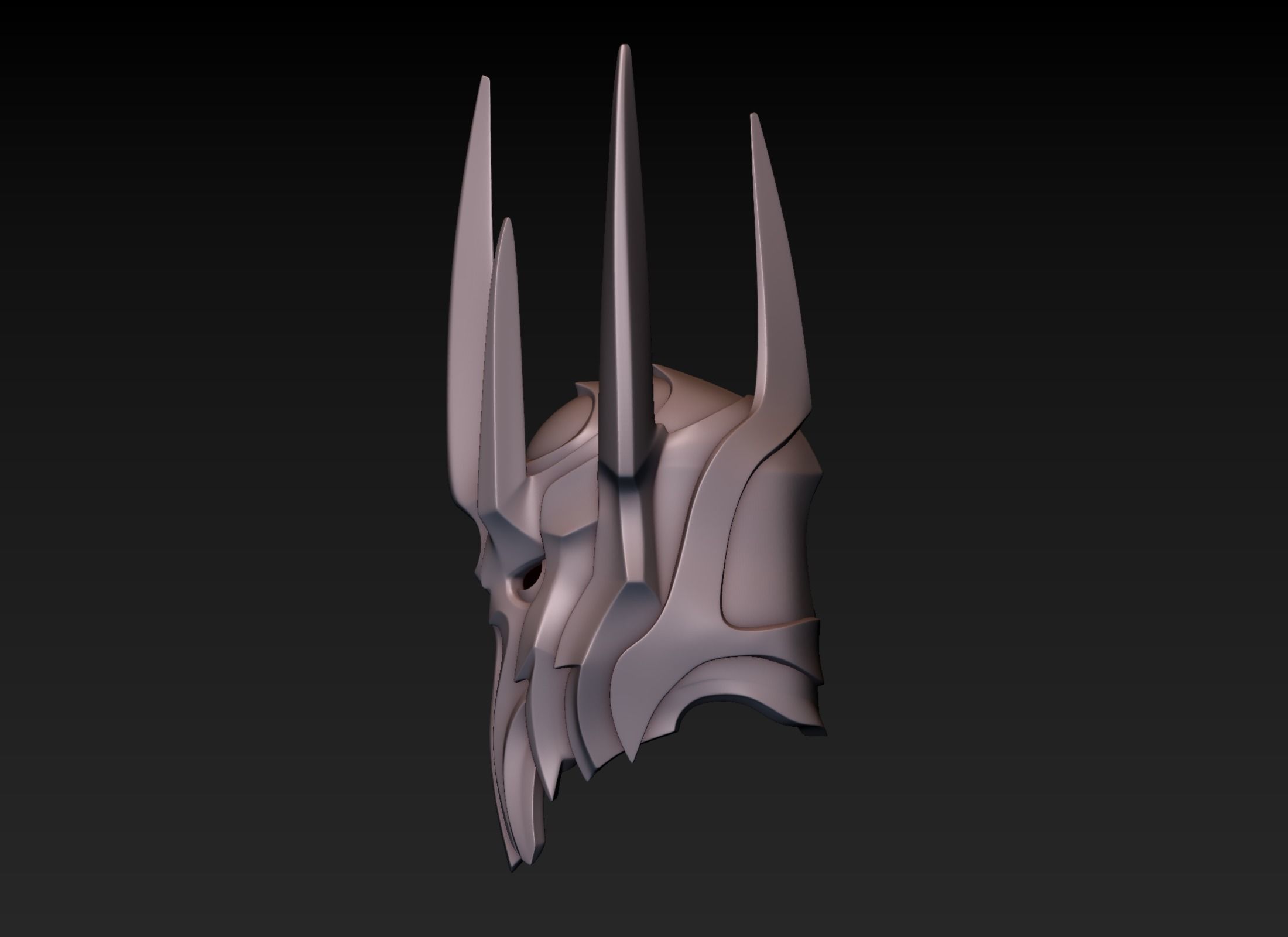 Sauron Helmet 3D print model_4