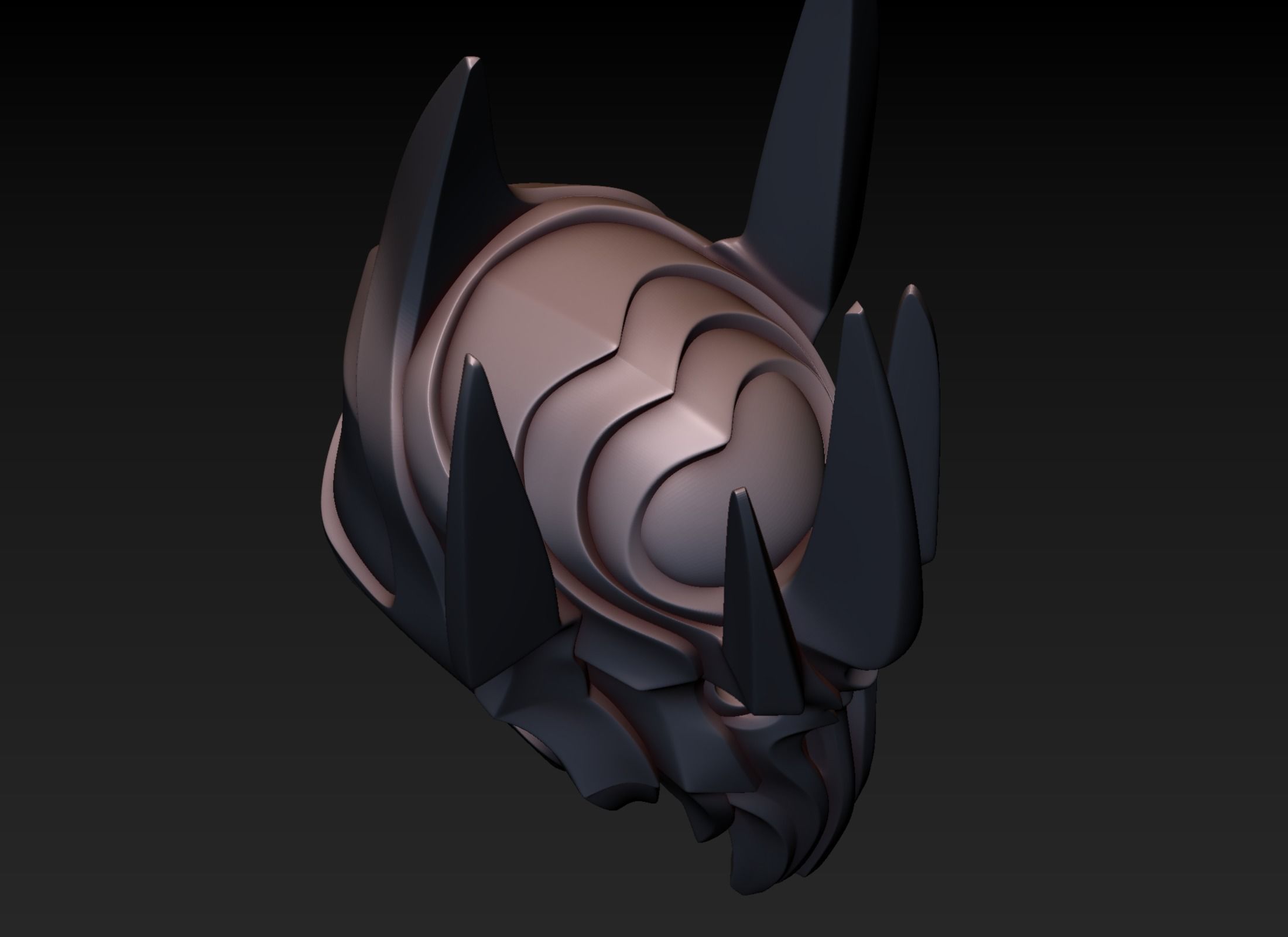 Sauron Helmet 3D print model_14