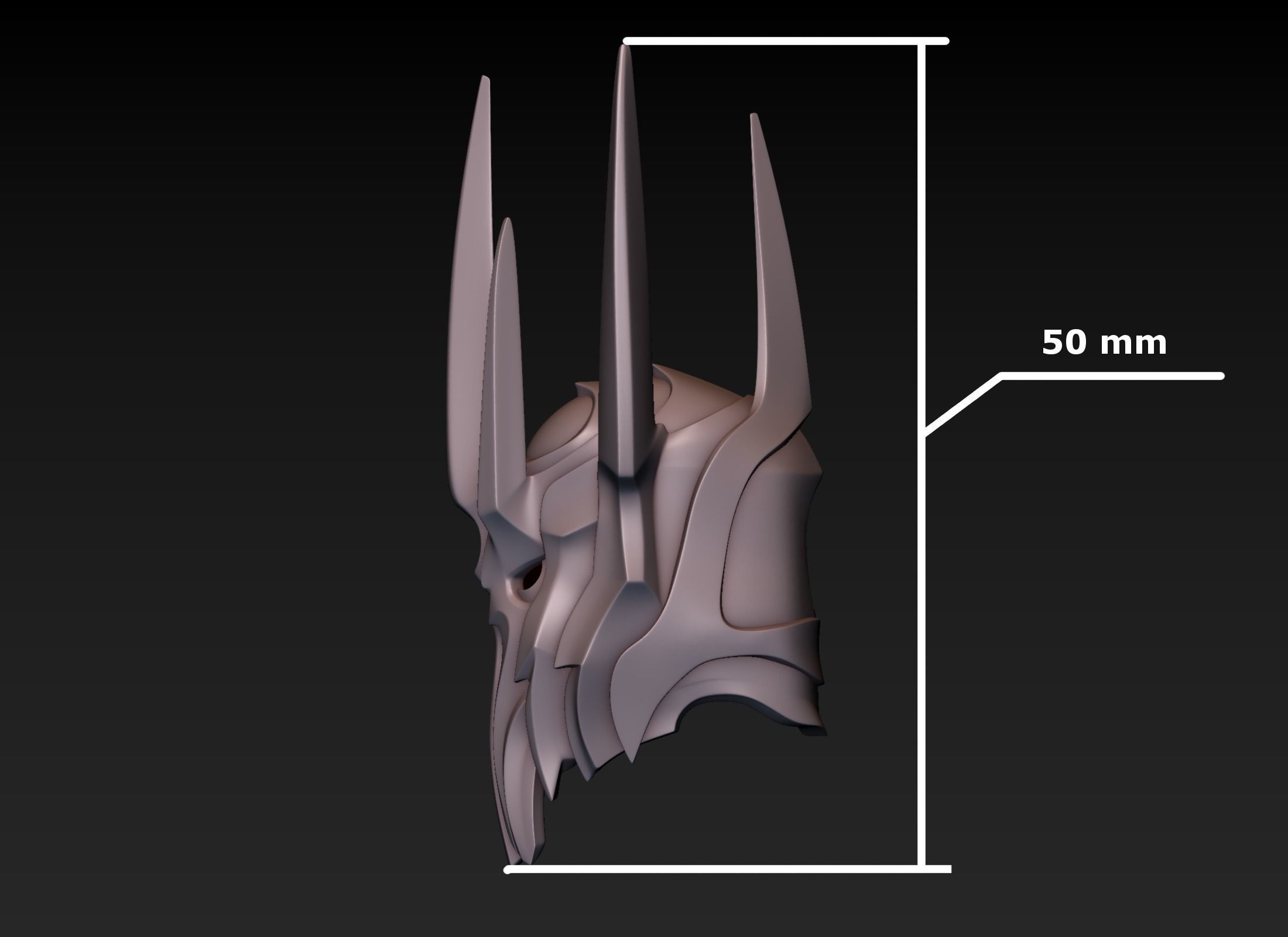 Sauron Helmet 3D print model_17