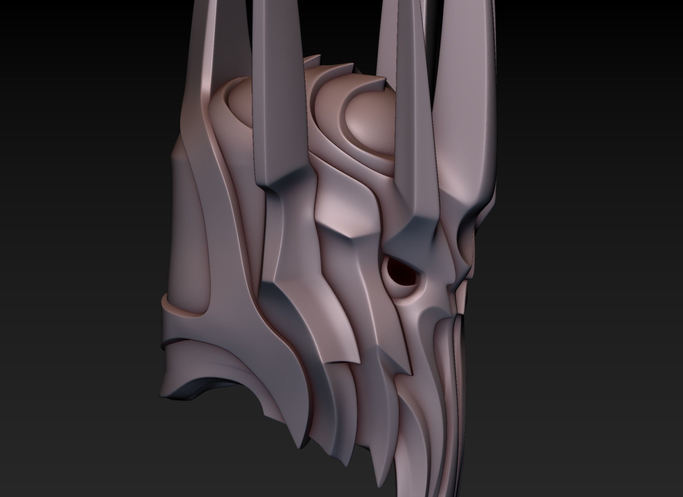 Sauron Helmet 3D print model_13