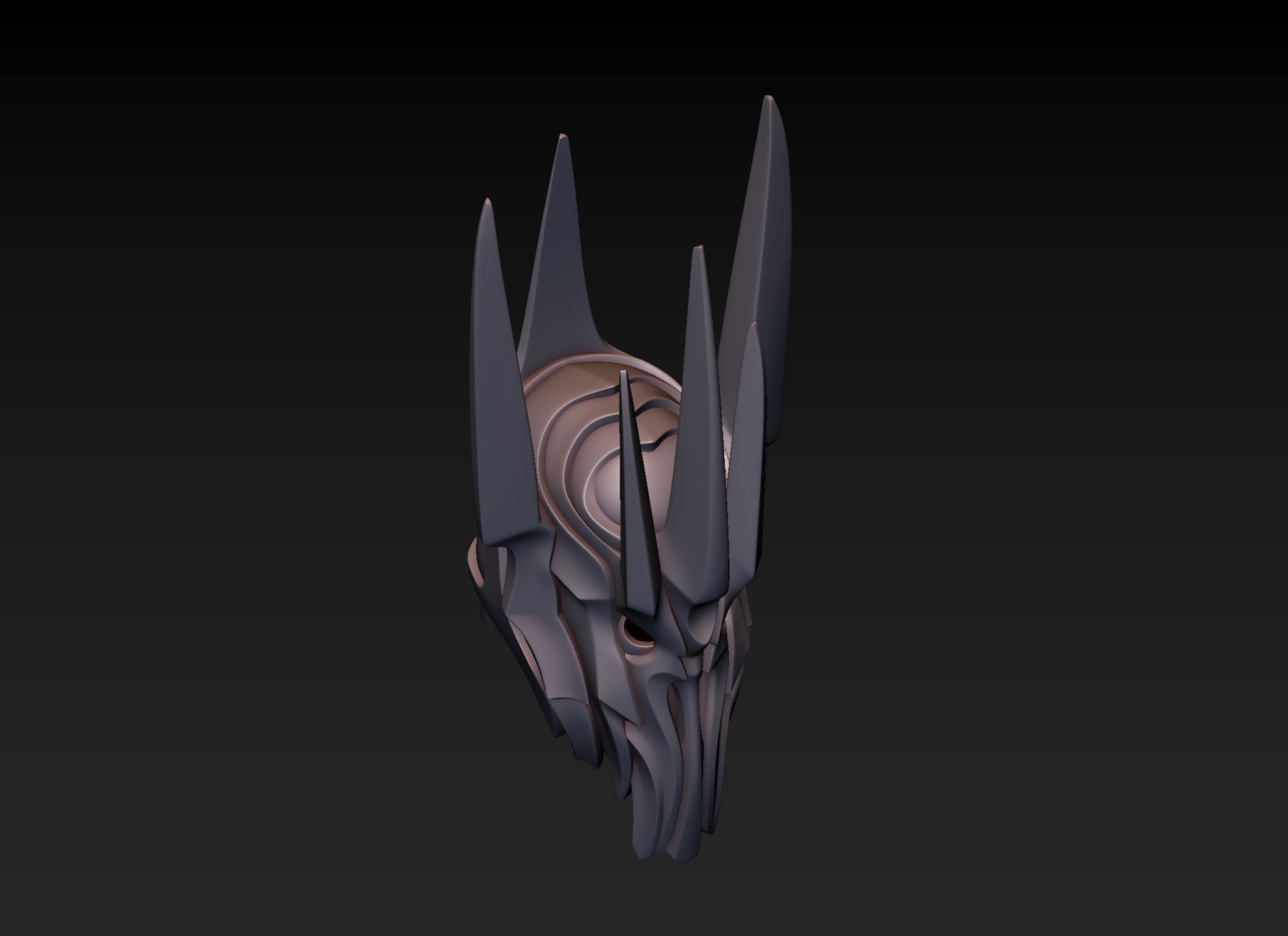 Sauron Helmet 3D print model_9